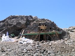  Le chantier de la cabane en 2005
